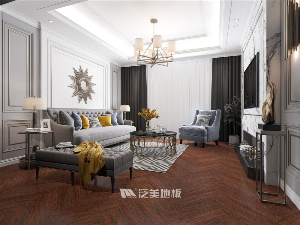 落腺豆T7人字拼地板