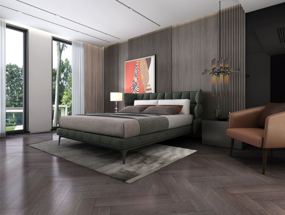 孿葉蘇木JL3人字拼地板