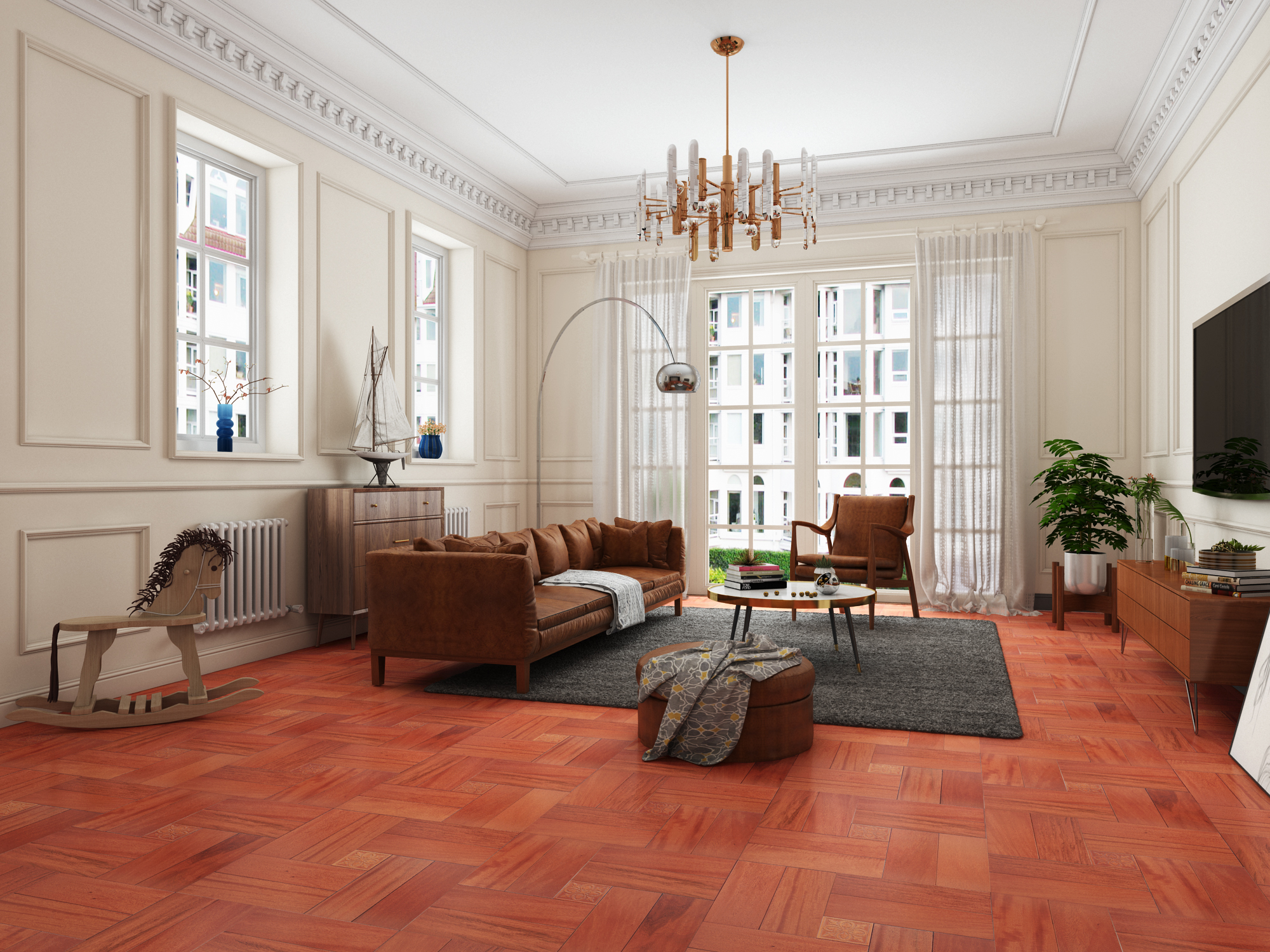 實(shí)木拼花地板摩梭系列-A017A-JAG-52552518D